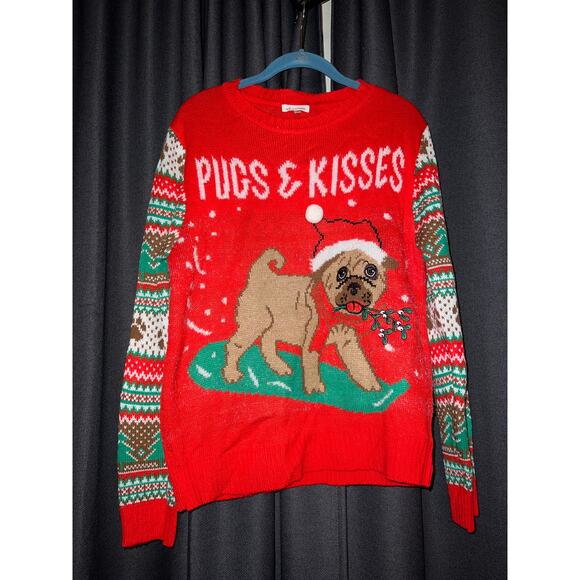 Ugly Christmas Sweater Xmas Size Large Dog - Picture 1 of 3